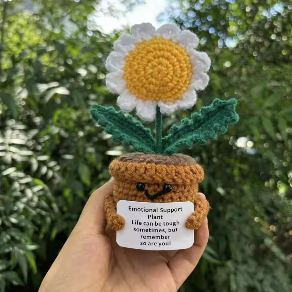 Emotional Support Crochet Flower Plant
