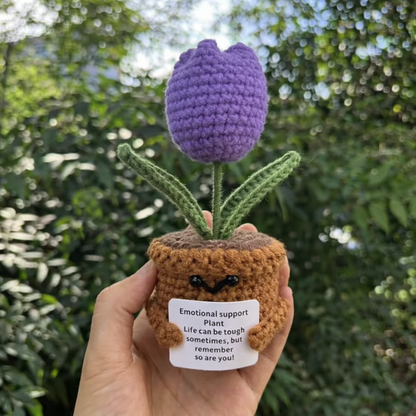 Emotional Support Crochet Flower Plant
