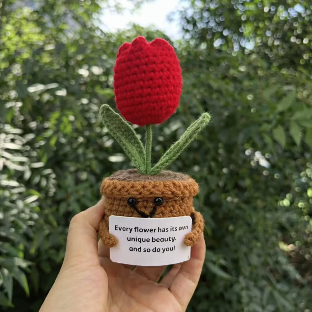 Emotional Support Crochet Flower Plant
